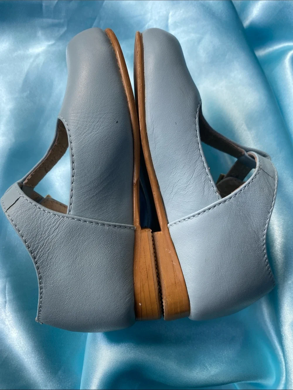 Dondolo T-Strap  Mary Jane Style Shoes - Light Blue